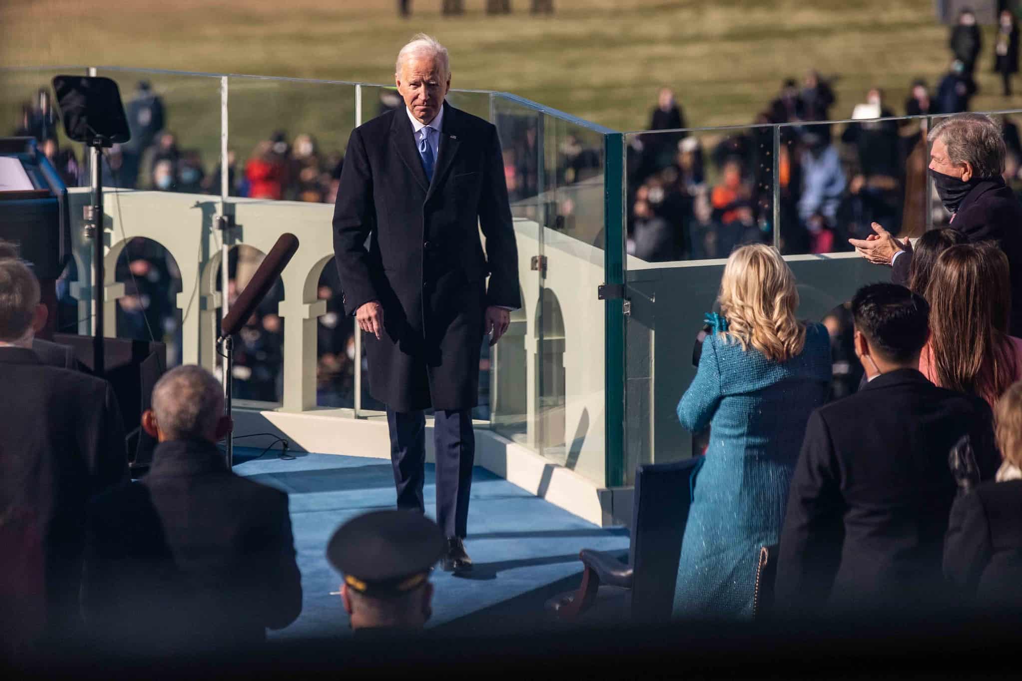 Joe Biden. DoD photo by U.S. Army Sgt. Gabriel Silva. Taken on January 20, 2021 at the 59th Inaugural Ceremonies.